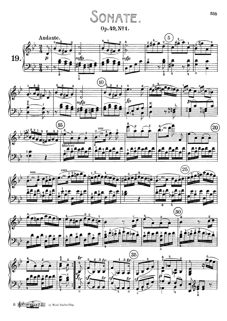 Beethoven Keyboard Sheet Music for Piano - PageLarge