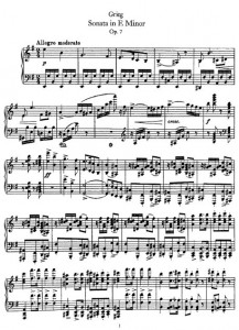 Grieg Keyboard Sheet Music for Piano