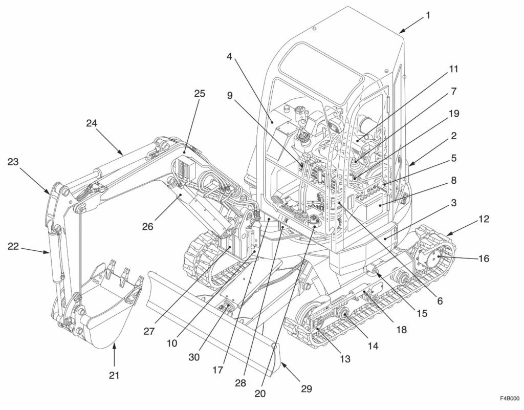 Takeuchi Compact Excavator TB28FR Factory Service & Shop Manual • PageLarge