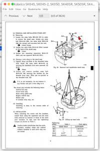 Kobelco SK045, SK045-2, SK050, SK40SR, SK50SR, SK40SR-2, SK45SR-2 Workshop Repair & Service Manual